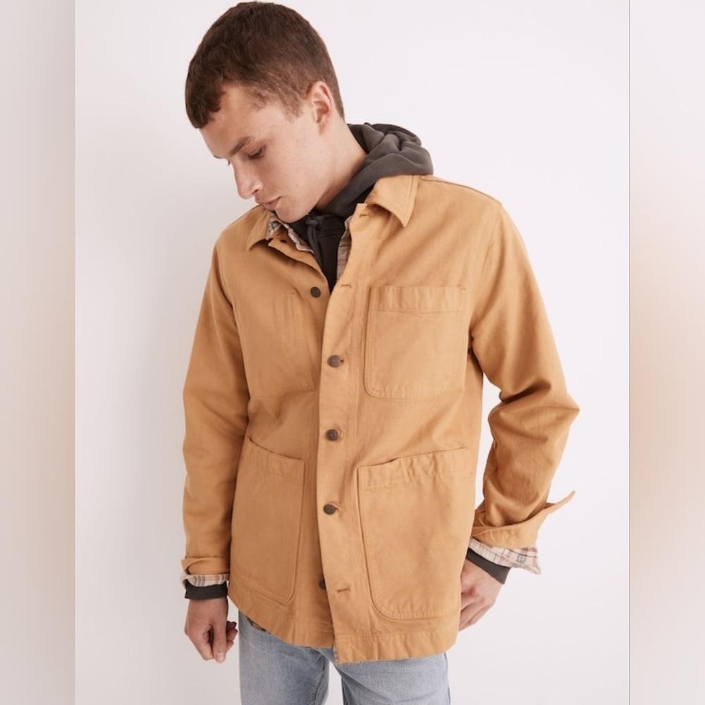 Madewell Mens Garment-Dyed Canvas Chore Jacket Size XXL Workwear Utility Western - Picture 3 of 16